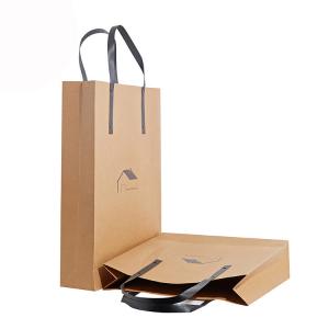 Buy cheap Recyclable Custom Printed Kraft Paper Bags / Brown Kraft Bags With Handles product
