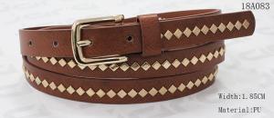Buy cheap Polished Patterns Womens Fashion Belts With Gold Buckle And Square Metal Studs 1.85cm Width product