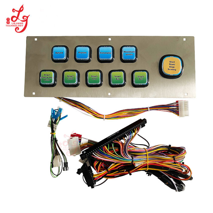 Harness Buttons Panel For Crazy Money Gold Video Slot Game Touch Screen Video for sale