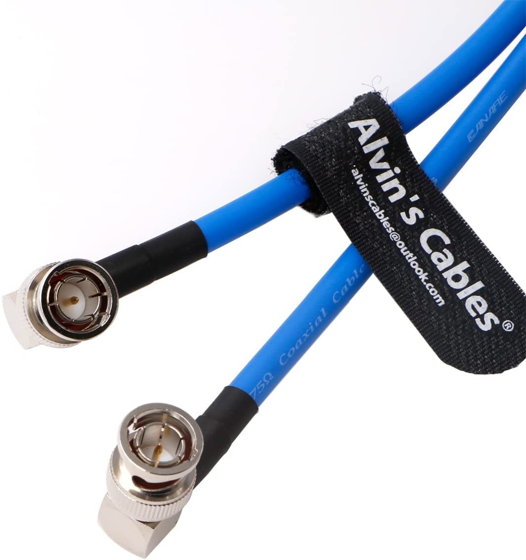 Buy cheap 12G BNC-Coaxial-Cable Alvin'S Cables HD SDI BNC Male To Male L-Shaped Original Cable For 4K Video Camera 1M Blue product