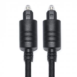 Buy cheap TOSLINK digital Audio Cable Black Knited Rope Plated Gold round port For DVD Player 1M 2M 3M from wholesalers