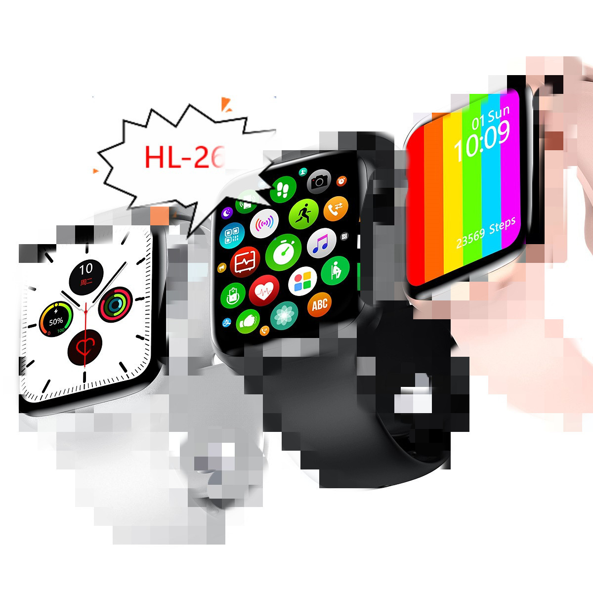 Sport Smart Watch W26 Customize Gift Boxes Health New Silicone Custom OEM for sale