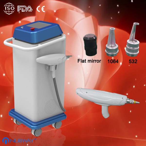 Nd-Yag Laser Tattoo Removal Machine,1064nm and 532 nm Multifunctional Machine on for sale