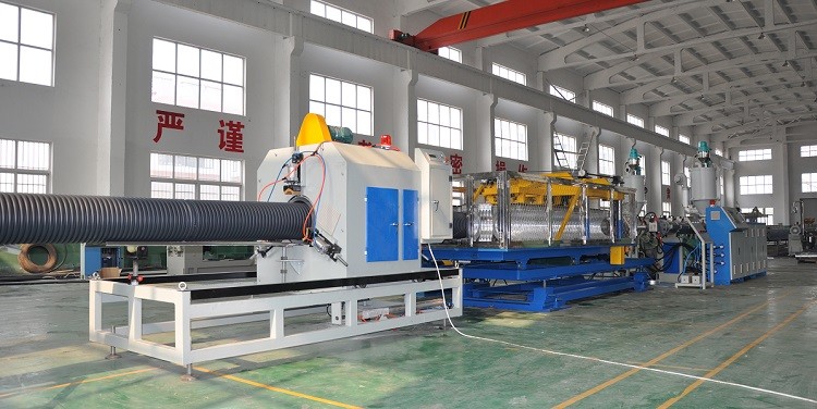 Buy cheap HDPE/PP Double Wall Corrugated Pipe Production Line , Corrugated Pipe Production Equipment product
