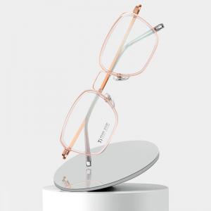Buy cheap Acetate Titanium Rectangular Rimmed Glasses CE With Interchangeable Lenses product