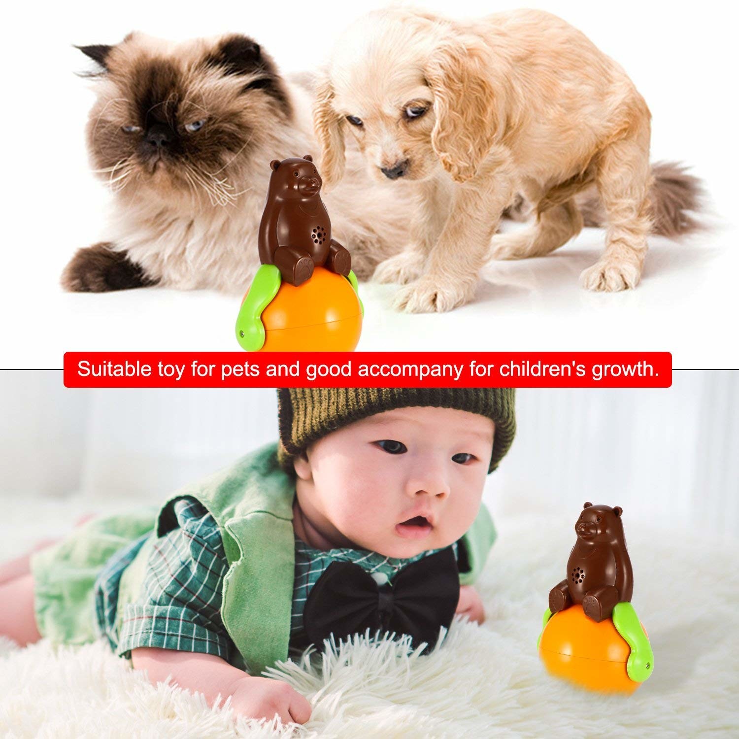 Buy cheap Christmas gift tumbler cat toy funny tumbler pet cat dog toy sunds Light product