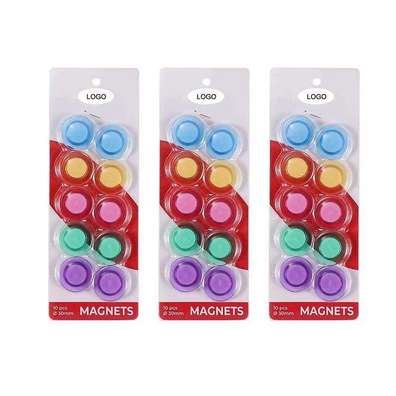Whiteboard Magnetic Button Slip Free Colorful Round Magnets OEM