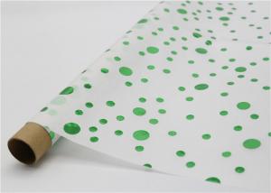 Buy cheap Metallic Green Dots Patterned Tissue Paper Wax On The Paper Surface product
