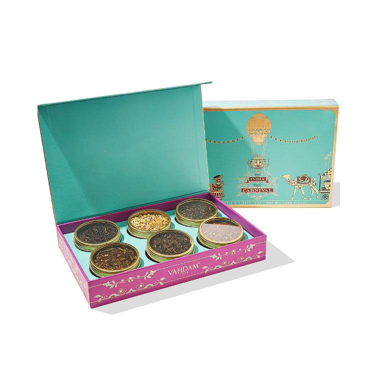 Buy cheap Custom Print Tea Bags Paper Packaging Box Luxury Tea Tin Set Gift Box Packaging product