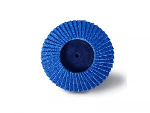 Buy cheap 4.5" 200 Grit  Mini Flap Disc For Sanding Wood Zirconia Oxide Type R Blue Color product