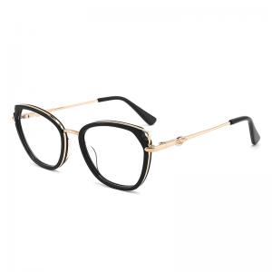 Buy cheap Optical Acetate And Metal Eyeglasses Slim Metal Temples Cat Eye Shape For Women product