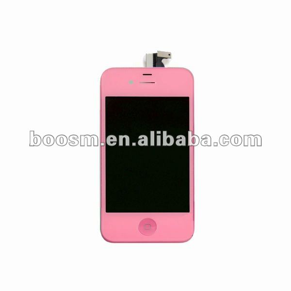 HOT seller!!!Pink LCD Digitizer for iPhone 4s with Back Cover in Low Price