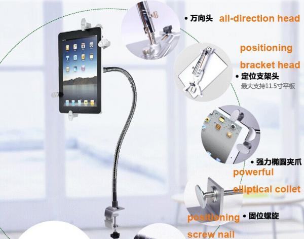 Unlimited Free Flexible Pipe Stand 360 Degree Rotating Omni-directional Desktop Tablet PC Holder Auto Pad Bracket