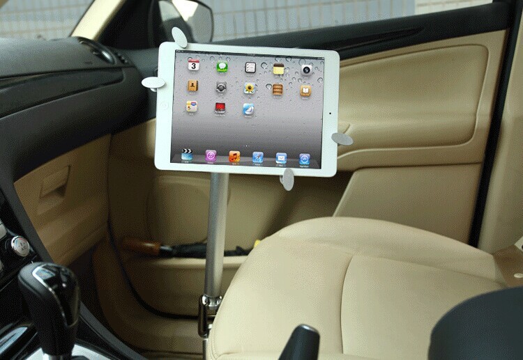 Stylish Collapsible Chassis Aviation Aluminium Alloy Tablet PC Holder Car Tablet Support PAD Bracket-Free Shipping