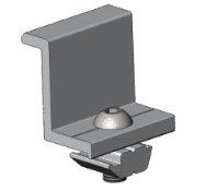 Buy cheap Anodized / Mill finished Solar End Clamp For flat roof solar mounting systems product