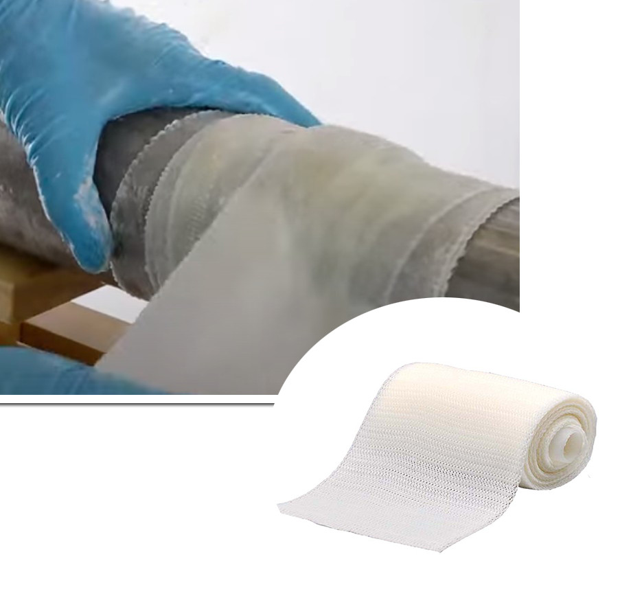 Buy cheap Fast curing moisture activated fiber tape polyurethane repair wrap stop the leak reinforce the pipeline product