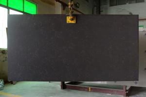 Buy cheap Vanity Countertop Artificial Quartz Stone Black Color NSF 20CM product