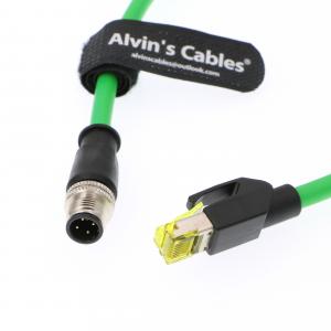Buy cheap M12 4 Pin To RJ45 Industrial Ethernet Cable 4 Position D Coded Network Cord CAT5 Shielded product