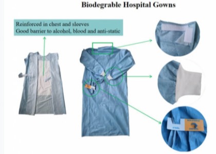 Buy cheap Biodegradable Disposable Hospital Gowns Wood Pulp Non Woven product