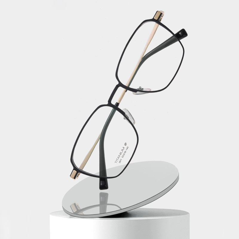 Buy cheap Non Prescription Titanium Cable Temple Eyeglasses Clear Lenses CE product