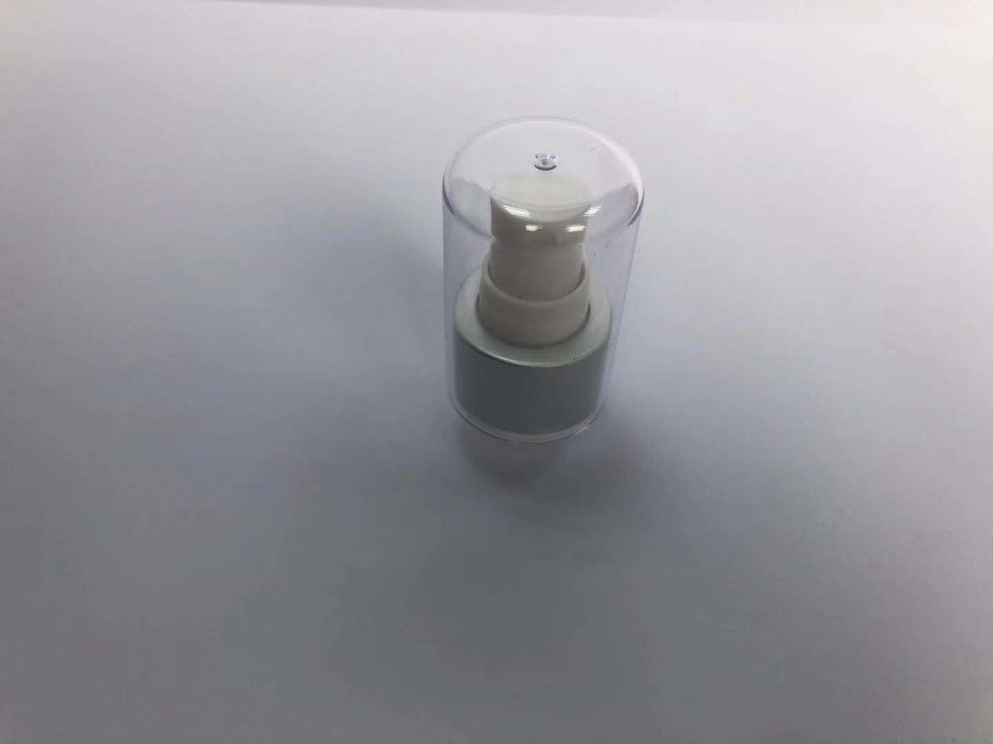 Silver Closure Upscale Cream Pump Dispenser For Personal Care Products