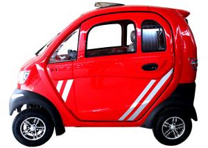 Buy cheap 60km Travel Range Small Electric Cars , 60V 60Ah Battery Red Colour 4 Wheels Small Battery Car product