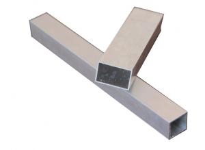 Buy cheap Powder Coating Aluminum Extrusion Rectangular Tube for Guide Rail product