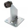 Buy cheap 146mm Zinc Plated Steel Small Rubber Gate Stopper With Fixing Base Plate from wholesalers