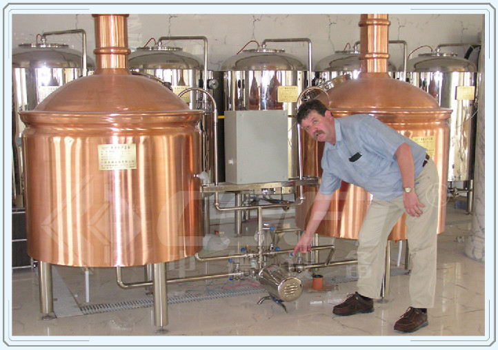 Industrial Fermentation Tank Small Beer Brewery Equipment Red Copper Material for sale