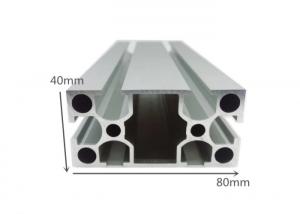 Buy cheap Silvery Anodized T Slotted 6061 Aluminum Extrusion Framing For Workbench / Working Table product