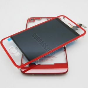 Buy cheap Red Clear LCD Assembly for iPhone 4 with Back Housing product