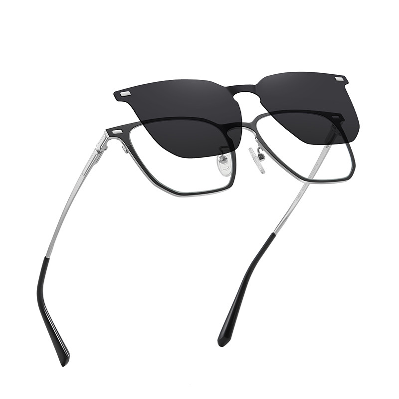 Buy cheap Polarized Magnetic Clip On Sunglasses Reading Glasses Unisex Metal Frame product