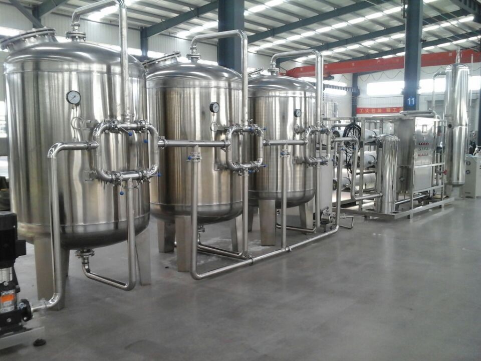 Automatic Packing Production Line Single Grade Reverse Osmosis Water Pretreatmen for sale