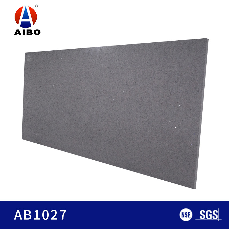 Buy cheap 20MM 30MM Polished Grey Artifical Quartz Slabs Countertop Customized product