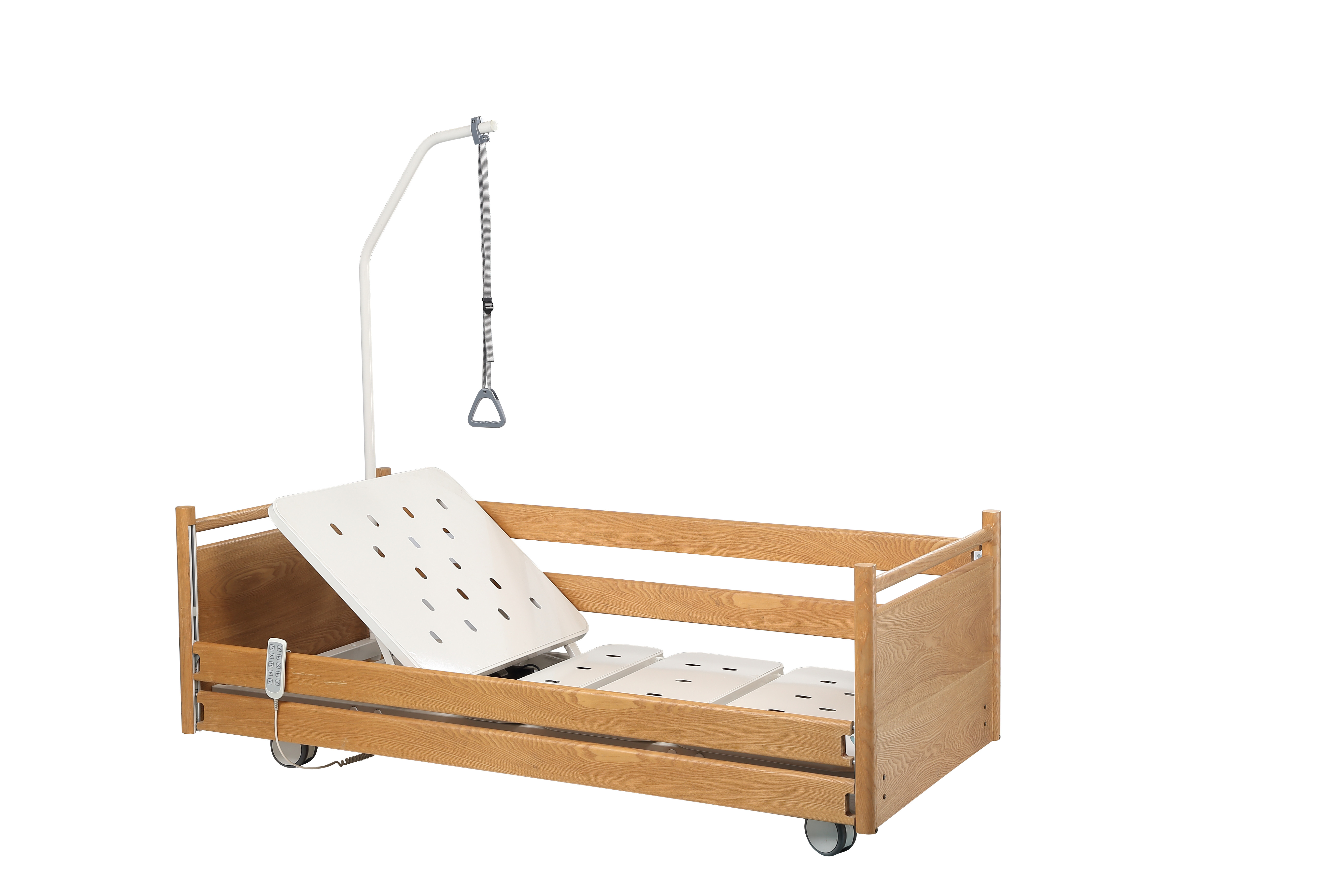 Buy cheap 2190 * 970 * 300 - 760mm Home Care Bed For Paralysis Patient Wooden Handrails product