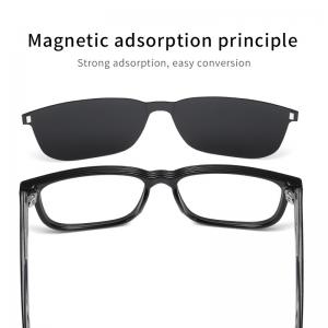 Buy cheap Absorbing Polarized Magnetic Sunglasses Two Lenses Square Men'S Myopia product