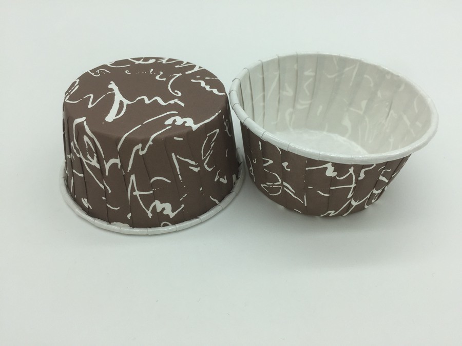 Buy cheap Chocolate PET Coated Muffin Baking Cups High Temperature Food Grade Paper product