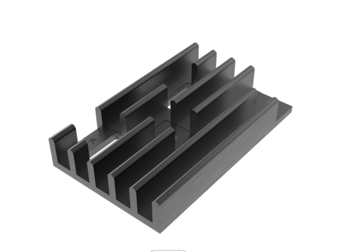 Buy cheap 6060 Alloy Aluminum Heatsink Extrusion Profile Black Anodized Electrophoretic product