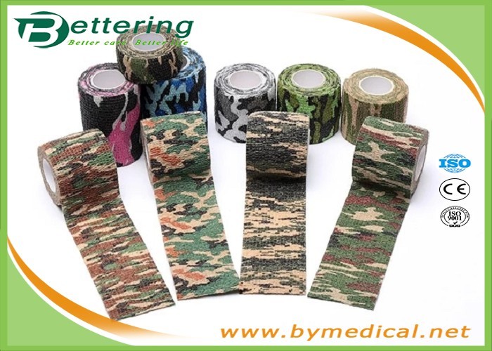 Army Camping Hunting Camouflage Pattern Printing Non Woven Self Adhesive Elastic Bandage