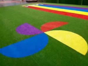 Buy cheap Patterned Custom Artificial Turf Backyard Commercial  Coloured Fake Grass product