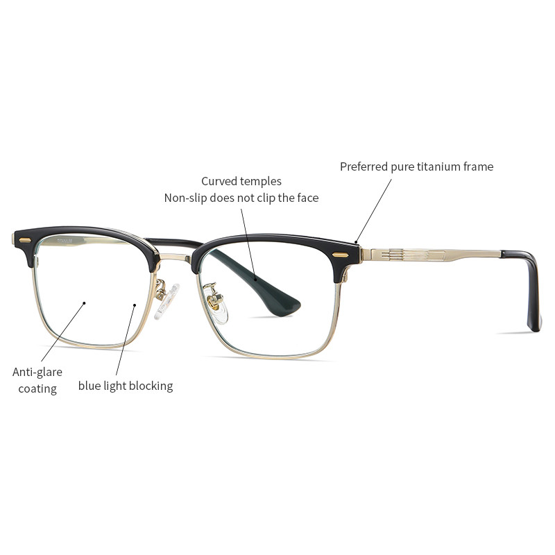 Buy cheap OEM Titanium Frame Combination Glasses Unisex Anti Blue Light For Reading product