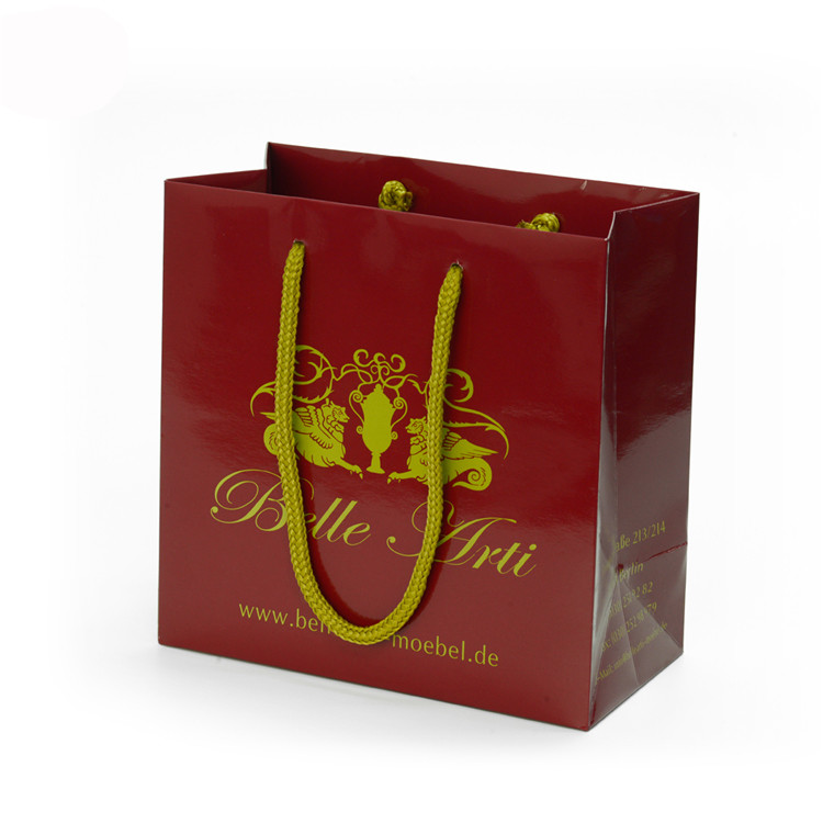 Buy cheap Red Color Handmade Branded Paper Bags With Your Own Logo Printing product