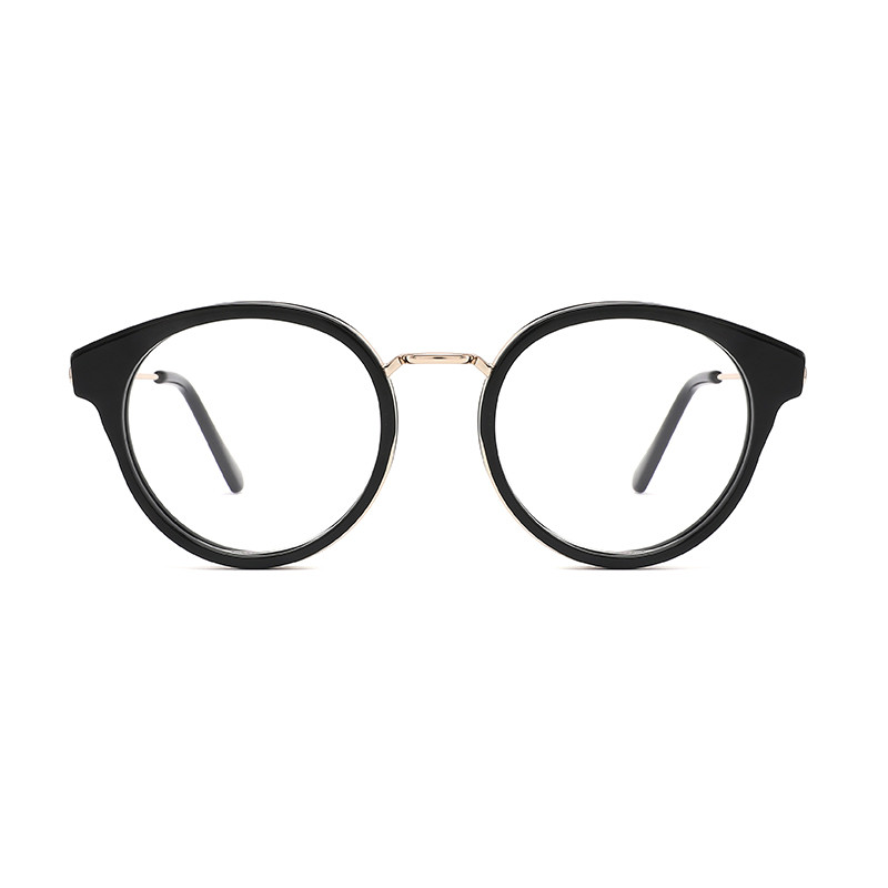 Buy cheap Retro Round Acetate And Metal Eyeglasses OEM Customize LOGO product