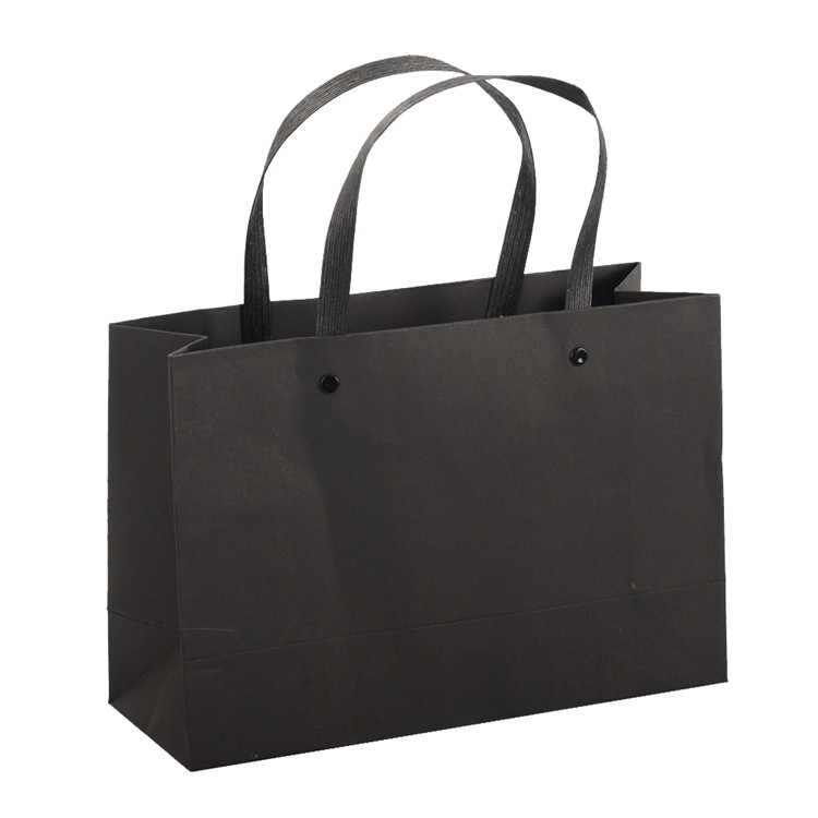 Buy cheap Black Color Paper Foldable Shopping Bags , Paper Bags Printed With Logo product