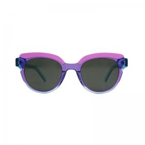 Buy cheap Colored Acetate Circle Frame Sunglasses flexible Gradient Customised product
