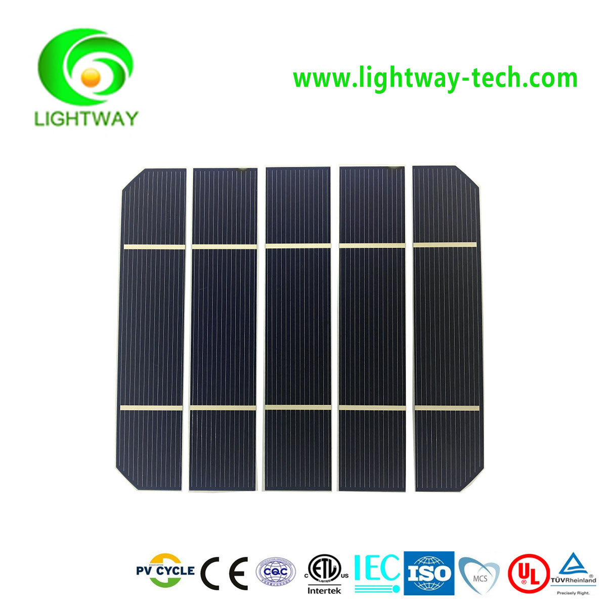 Buy cheap Cheap price 1x5/25x125/5*5inch mono-cyrstalline A grade 2BB continuous busbar silicon pv solar cell price product