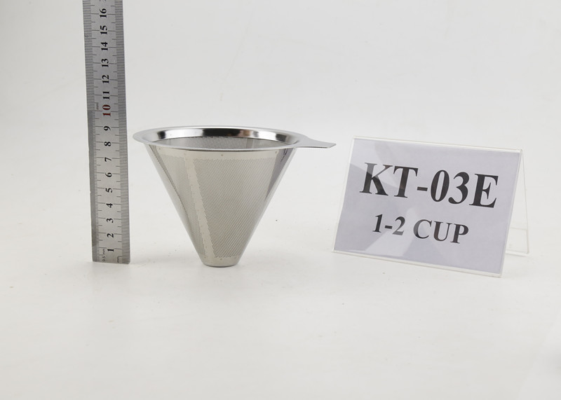 Buy cheap LFGB Standard Paperless Coffee Dripper With Handle , Stainless Steel Coffee Cone product