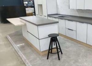 Buy cheap Light Grey Quartz Floor Tiles Countertop Kitchen Top Full Polished Surfaces Finished product