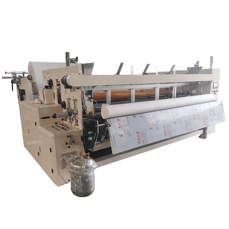 2200mm Toilet Tissue Making Machine With Embossing And Gluing Paper Slitter for sale