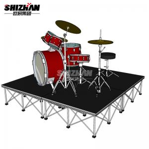 Buy cheap 4x8 Stage Platform Deck Drum Riser TUV Certified product